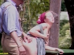 Amateur, Extremo, Corridas faciales, Al aire libre, Público, Retro, Sexo fuerte, Apretado