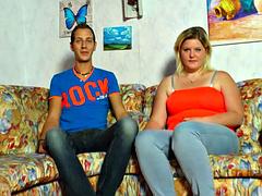 Wohlbeleibte schöne frauen, Blondine, Pummelig, Paar, Deutsch, Hardcore, Titten