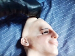 Ely 1: Playing with Mommy Step Mother in Her Rubber Mask!