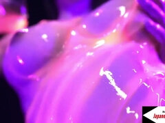 Depraved asian teen oiled up adult clip