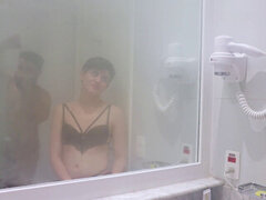 アナル, デカ尻, フェラチオ, ティーン, 三人, オッパイの