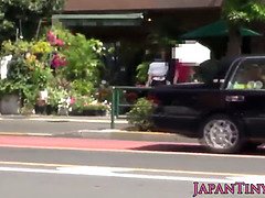 Petite japanese florist pussyfucked in store