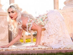 デカ尻, デカチン, ブロンド, フェラチオ, 自然山雀, アウトドア, ショートヘア, オッパイの