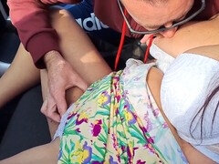 Amateur wifey Exotic Tracy goes car dogging and picks up a stranger for a wild ride and creampied adventure