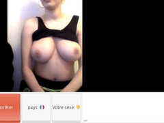 Omegle Webcam Flashing Big melons - Big titties