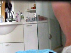 Leie, Braunhaarige, Dusche, Spanner