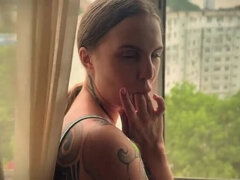 Amaz1s Tempting Russian MILF Seduced in Window POV - Cum on Her Back Doggy Style