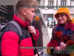 Pijpbeurt, Omie, Hd, Rijpe lesbienne, Kousen