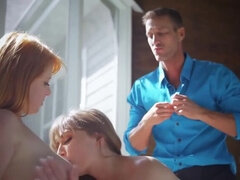 Grosse titten, Blondine, Spermaladung, Papi, Hd, Milf, Flotter dreier