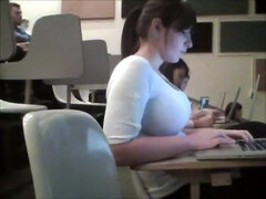 Ass, Blowjob, Brunette, Deepthroat, Dick, Natural, Nipples, Voyeur