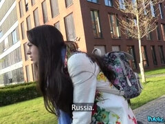 Enthousiasteling, Stel, Sperma shot, Hondjeshouding, Buiten, Gezichtspunt, Openbaar, Russisch