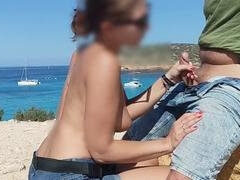 Mamada, Papá, Despelote, Pajear, Desnudo, Al aire libre, Polaco, Público