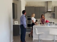 Slutty realtor deeply fucked in both holes