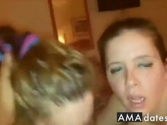 Homemade scene with two tempting MILFs