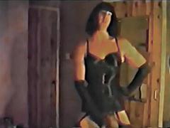 Británico, Fetichismo travestista, Fetiche, Gay, Lencería, Satén, Solo, Clasico