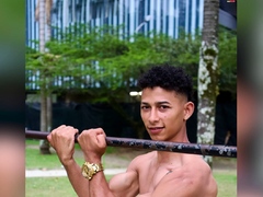 Fantastic Latino boy Marcus Brown with ripped muscles