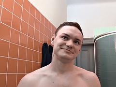 Arsch, Bad, Europäisch, Schwul, Pov, Realität, Dusche, Tätowierung