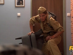 MILF Widow's big tits get the ultimate FFM treatment from soldier Ricky Rascal and Tiffany Rousso