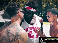 HETEROFLEXIBLE - Straight Studs Ethan Chase  Ryan Bones Masturbate While Watching Hot Neighbor