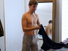 Twink stepbrother Jack Bailey seduces his step-sibling Damian Rose and takes him in the ass while their parents are away
