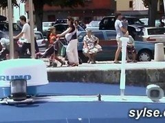 Anal, Exhib, Lesbienne, Public, Strapon