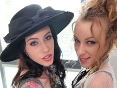 アナル, お尻, ブロンド, フェラチオ, ダブル開発, グループ, タトゥー, ティーン