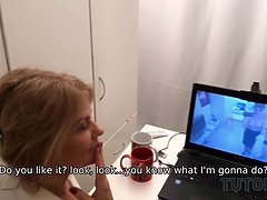 ブロンド, フェラチオ, エロ熟女, 熟年, 淫乱熟女, 母, ロシア人, 教師
