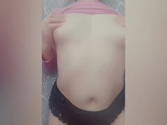 Slutty Girl Shows Her Virgin Tits And Ass To Perverts Like You