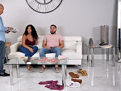 Busty Step Sister Lets Her Horny Step Brother Pounds Her Juicy Latin Pussy While Ther Papa is Away