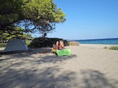Leie, Strand, Milf, Nackt, Nudist, Öffentlich, Solo, Spanner