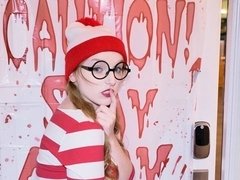 Grosse bite, Blonde, Sucer une bite, Attrapée, Hard, Jarretelles, Suçant, Adolescente