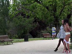 茶髪の, アウトドア, 公共