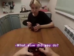 ブロンド, フェラチオ, ハメ撮り, ロシア人, 姉妹, ティーン