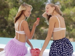 Blonde, Hd, Léchez, Masturbation, De plein air, Chatte, Russe, Adolescente