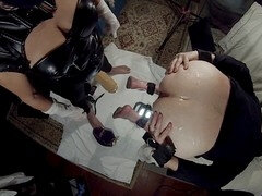 Anal, Dominacion femenina, Penetracion con puños, Consolador enorme, Látex, Strapon, Juguetes, Esposa