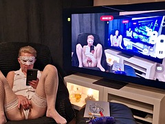 下着, マッサージ, オナニー, 淫乱熟女, 乳首, 磨き, オッパイの, 妻