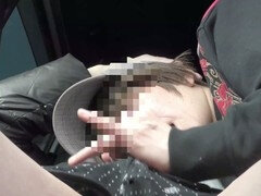 Blasen, Auto, Paar, Handjob