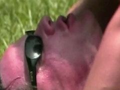 Grote mammen, Blond, Sperma shot, Vingeren, Hardcore, Buiten
