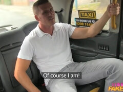 Real life married duo hardcore in the cab with creampie ending - chick faux taxi