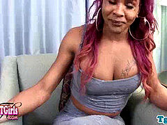 Amateur, Americano, Negro, Ébano, Pajearse, Masturbación, Transexual, Solo
