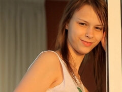 Young 18yo Brunette in Cotton Panties Beata-SOLO - Big ass