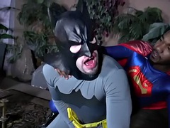 Gay cosplay duo enjoy anal sex on the couch