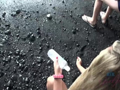 素人, ビーチ, ビキニ, 指いじり, 彼女, アウトドア, ハメ撮り, 公共