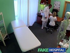 Watch this naughty nurse get down and dirty with her patient in a POV hospital exam