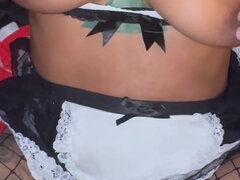 Amateur, Gros cul, Tir de sperme, Gorge profonde, Noir ébène, Femelle, Lunettes, Domestique