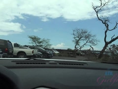 Подружка, Голышом, На природе, От первого лица, Бритые, Тощие, Сиськи, Влажная