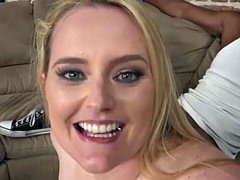 Negro, Interracial, Medias largas, Chupando