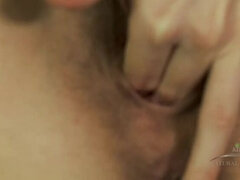 Hairy Loredana: A Close-Up of Her Open Pussy