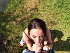 Blasen, Hundestellung, Handjob, Ehemann, Im freien, Pov, Tittenfick, Ehefrau