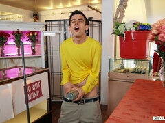 素人, デカパイ, フェラチオ, 茶髪の, 顔射, ハードコア, オマンコ, ガリガリ